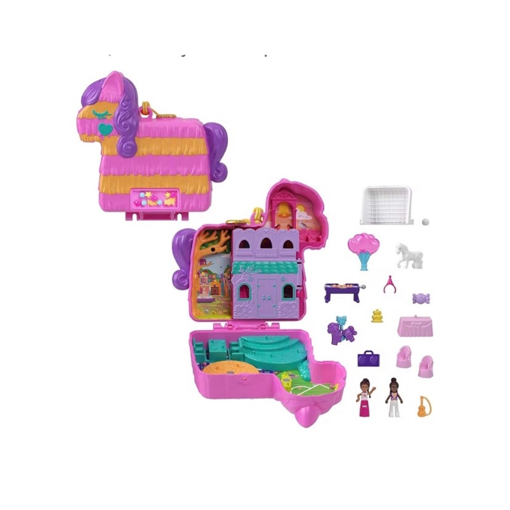 Polly Pocket Piñata Compact Playset with Figures and Accessories‎